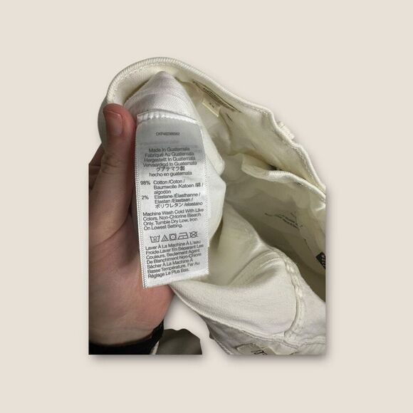 Madewell The Perfect Vintage Straight Jean in Tile White Ripped Knee Edition Siz - Picture 10 of 11